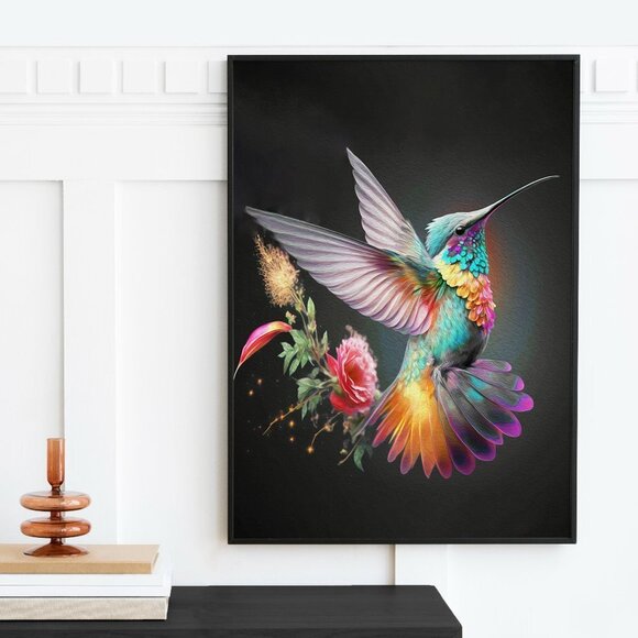 20x30 Hummingbird Watercolor Oil Painting Art Poster‎ Print - Picture 5 of 5